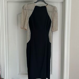 Xscape Caviar Beaded Scuba Dress